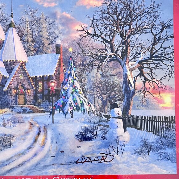 Eurographics 1000 Piece Christmas Cottage Puzzle Chalet De Noel Sealed NEW - Picture 6 of 7